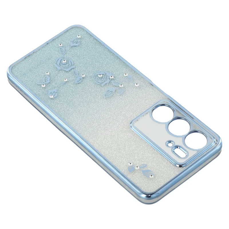 KADEM For Realme C75 4G Case Flower TPU Flexible Gradient Phone Cover - Blue