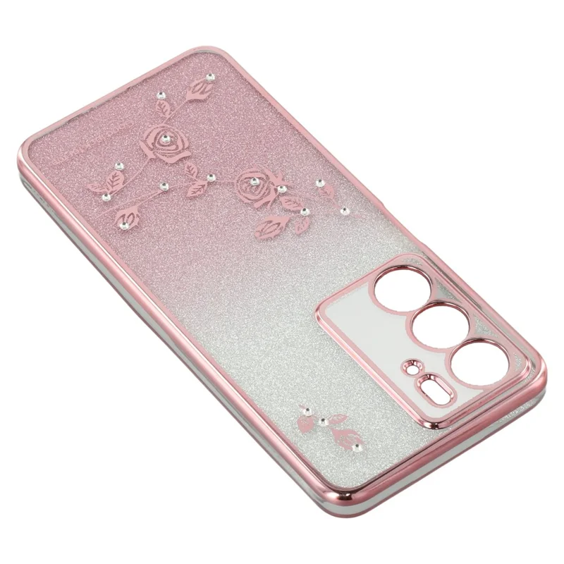 KADEM For Realme C75 4G Case Flower TPU Flexible Gradient Phone Cover - Rose Gold
