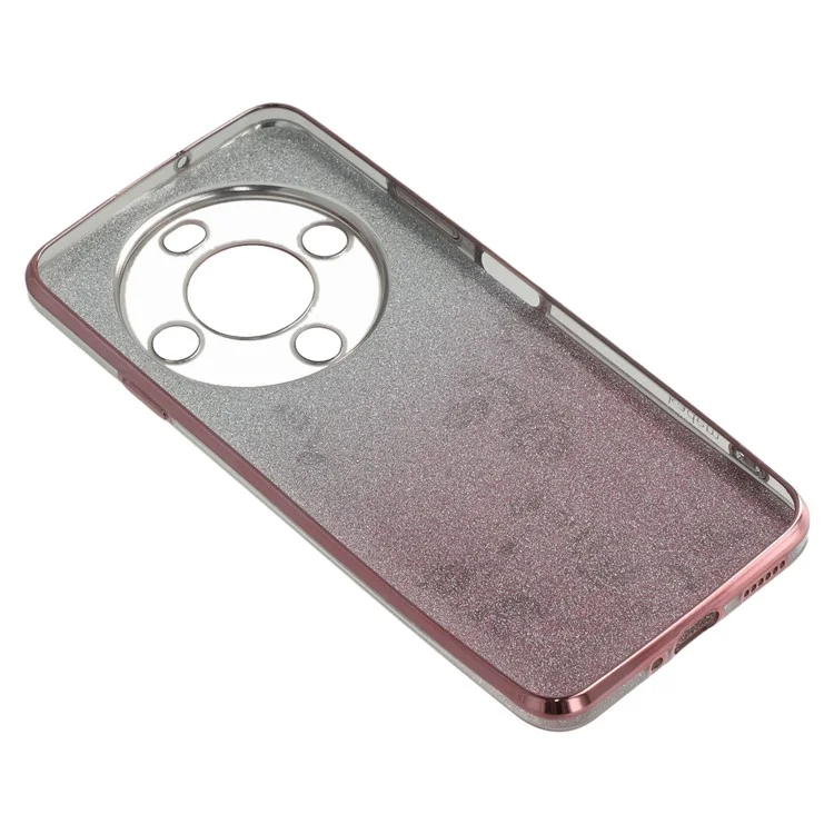 KADEM For Wiko Hi Enjoy 70 Plus 5G Case Flower TPU Flexible Gradient Phone Cover - Rose Gold