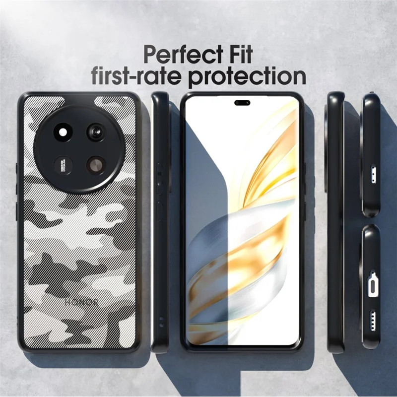 IBMRS For Honor Magic7 Lite 5G / X9c 5G / X60 Pro 5G Case TPU + PC Heavy Duty Shockproof Phone Cover Camera Protection - Artistic Camouflage