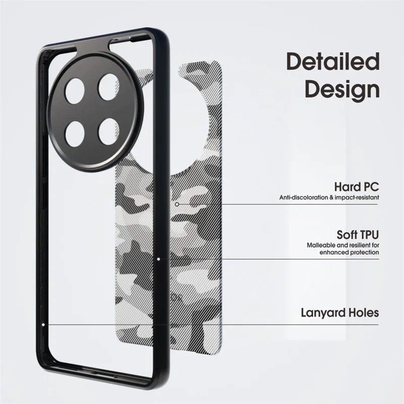 IBMRS For Honor Magic7 Lite 5G / X9c 5G / X60 Pro 5G Case TPU + PC Heavy Duty Shockproof Phone Cover Camera Protection - Artistic Camouflage