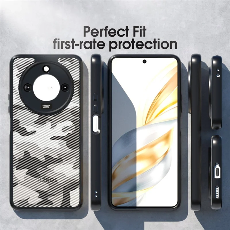 IBMRS For Honor X60 5G Case TPU + PC Heavy Duty Shockproof Phone Cover Camera Protection - Artistic Camouflage
