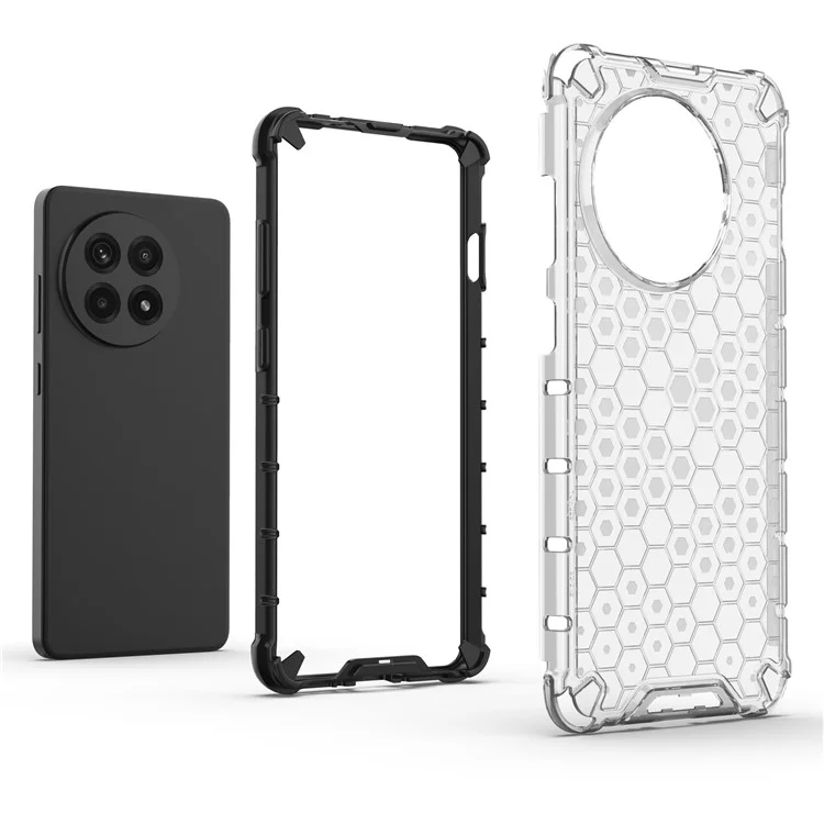 Étui pour OnePlus 13R 5G / Ace 5 5G / Ace 5 Pro 5G Forme Nid d'Abeille PC + TPU - Rouge