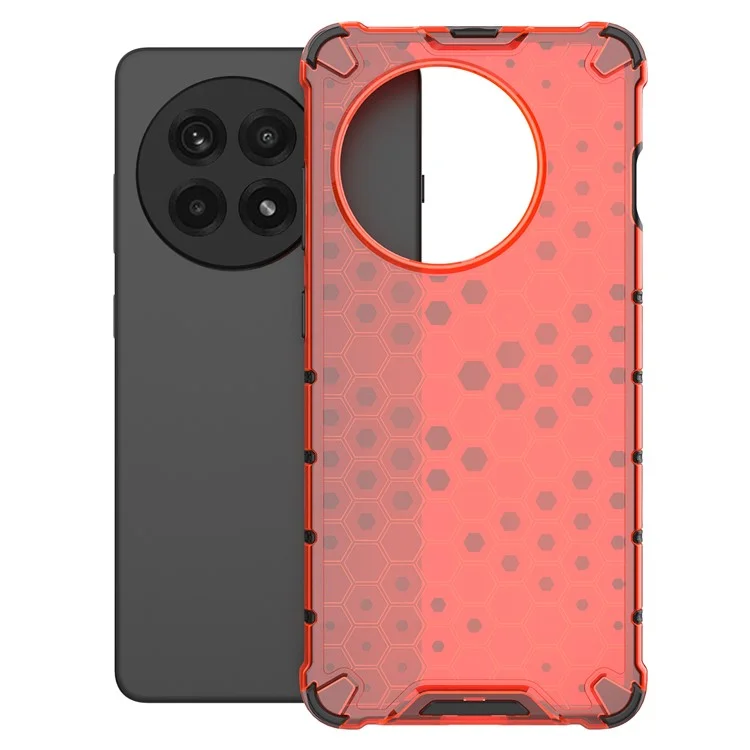 Étui pour OnePlus 13R 5G / Ace 5 5G / Ace 5 Pro 5G Forme Nid d'Abeille PC + TPU - Rouge