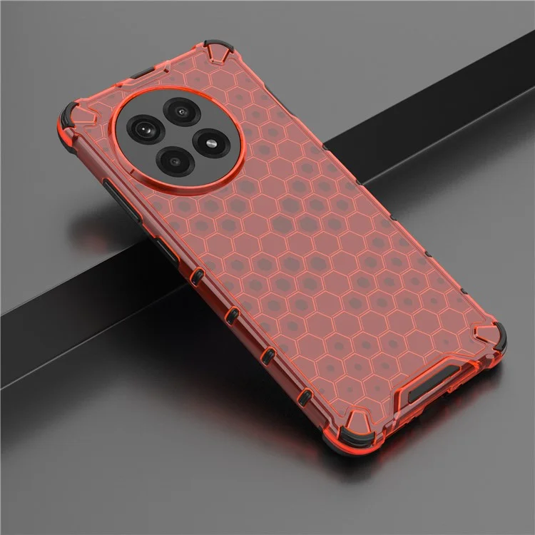 Étui pour OnePlus 13R 5G / Ace 5 5G / Ace 5 Pro 5G Forme Nid d'Abeille PC + TPU - Rouge