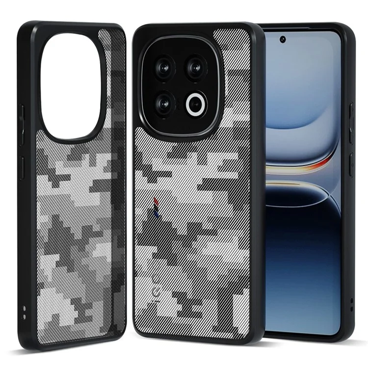 IBMRS Per vivo iQOO 13 5G Cover TPU + PC Antiurto Custodia per Telefono Protezione Fotocamera - Mimetica a Reticolo