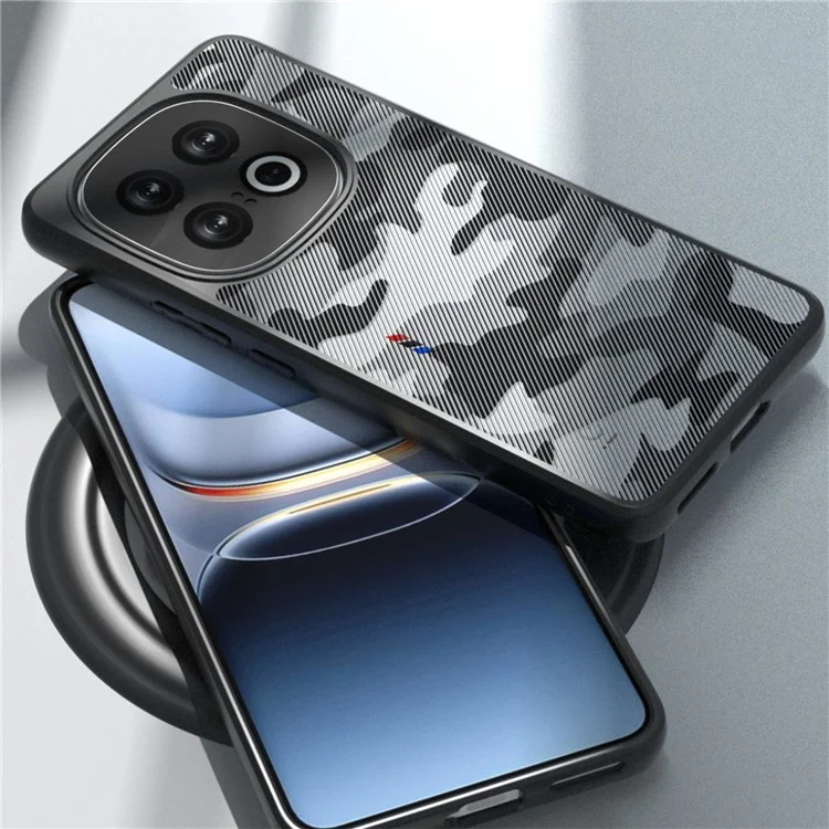 IBMRS Per vivo iQOO 13 5G Cover TPU + PC Antiurto Custodia per Telefono Protezione Fotocamera - Mimetica a Reticolo