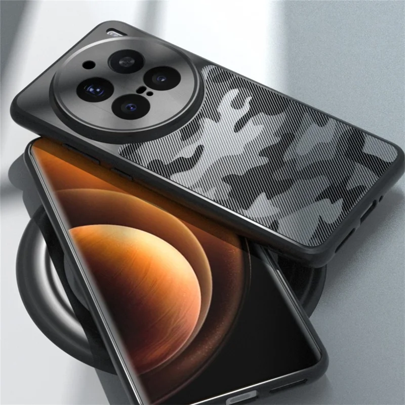 IBMRS For vivo X200 Pro 5G Case TPU + PC Heavy Duty Shockproof Phone Cover Camera Protection - Grid Camouflage