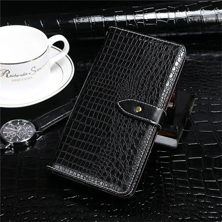 IDEWEI For Motorola Moto G Stylus 5G (2025) Case Crocodile Texture PU Leather Flip Phone Cover - Black