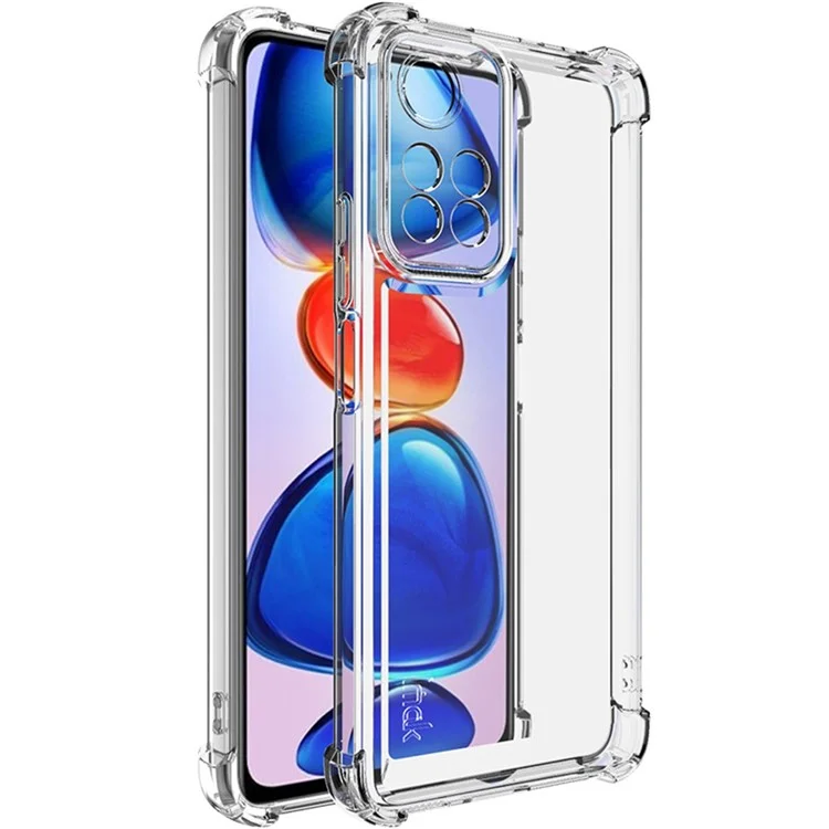 IMAK UX-4 Series TPU Case for Xiaomi Redmi Note 11 Pro+ 5G / Note 11 Pro 5G (China) (Mediatek) / Poco X4 NFC Straight Frame Clear Phone Cover