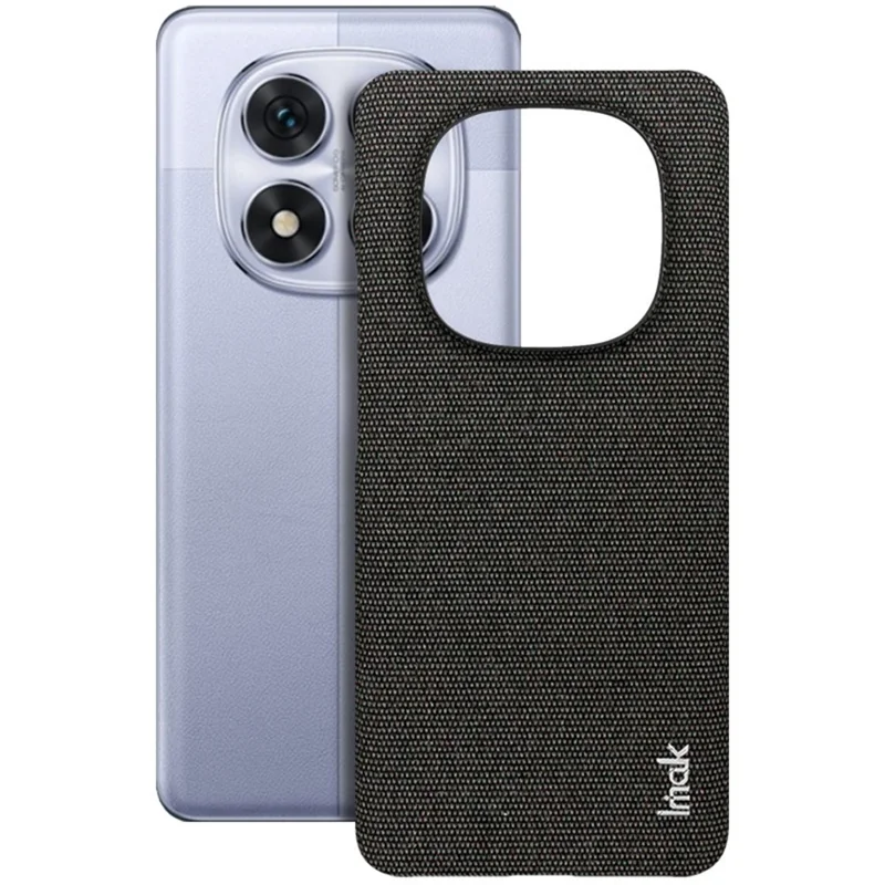 IMAK Ruiyi Series for Xiaomi Redmi Note 14 Pro 5G / Poco X7 5G Case Fabric Texture Leather+PC Phone Back Cover - Black