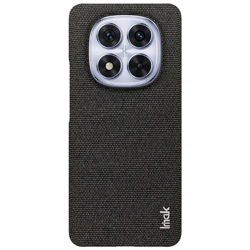 IMAK Ruiyi Series for Xiaomi Redmi Note 14 Pro 5G / Poco X7 5G Case Fabric Texture Leather+PC Phone Back Cover - Black