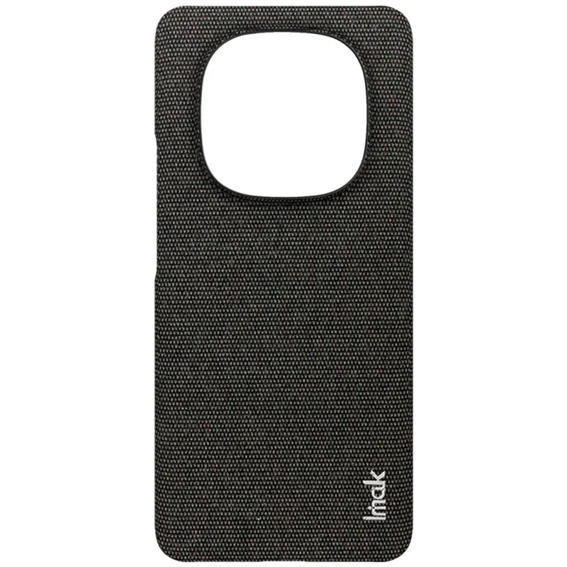 IMAK Ruiyi Series for Xiaomi Redmi Note 14 Pro+ 5G Case Fabric Texture Leather+PC Phone Back Cover - Black