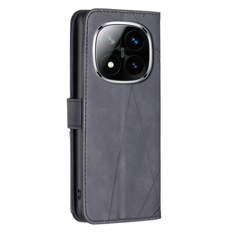 BINFEN COLOR BF05 Capa de Couro Carteira com Suporte para Xiaomi Redmi Note 14 Pro 4G - Preto