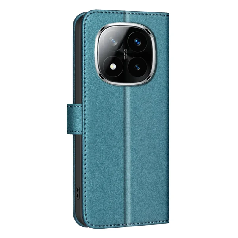 BINFEN COLOR for Xiaomi Redmi Note 14 Pro 4G Leather Case Wallet Square Grid Phone Cover - Green