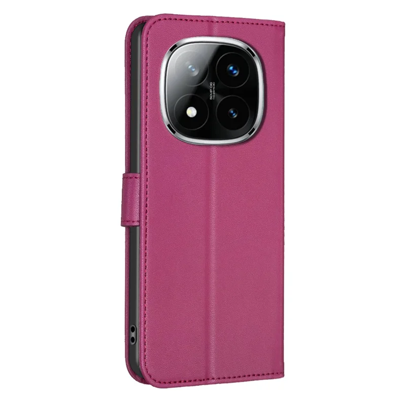 Étui pour Xiaomi Redmi Note 14 Pro 4G Motif Trèfle Portefeuille Support Vue Cuir Housse de Téléphone - Rose