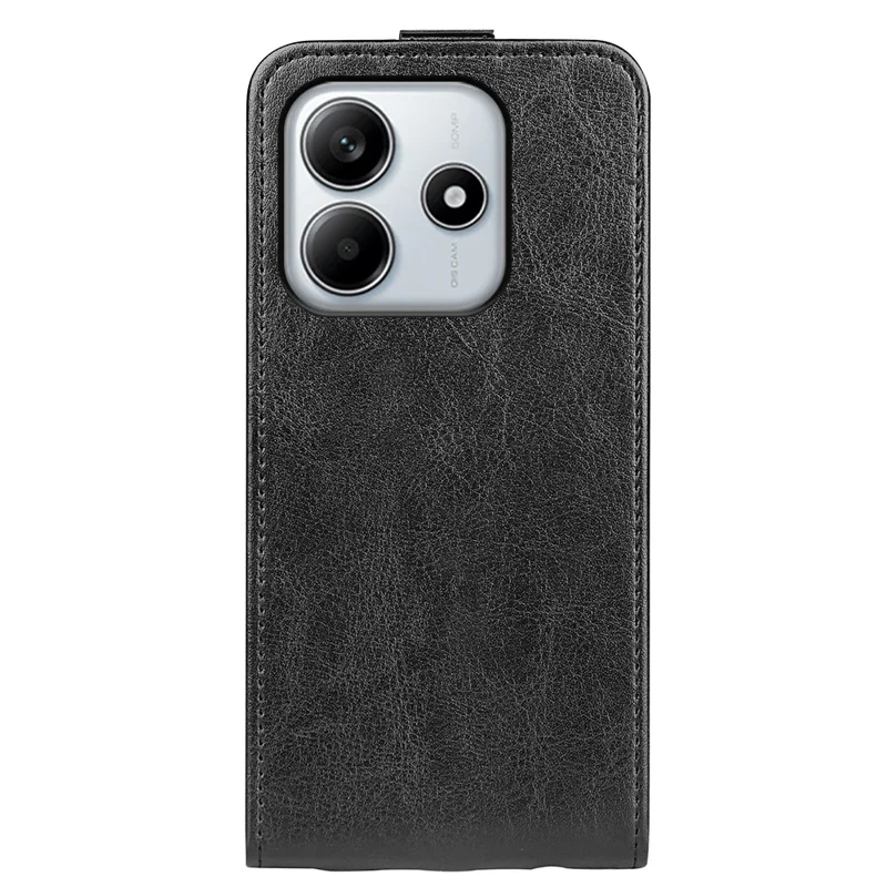 For Xiaomi Redmi Note 14 4G (163.25mm) Case with Card Slots Vertical Flip Leather Phone Cover - Black