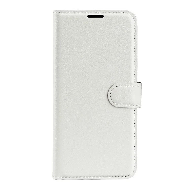 Für Xiaomi Poco M7 Pro 5G Hülle Litschitextur Stoßfeste Lederbrieftasche Handyhülle - Weiß