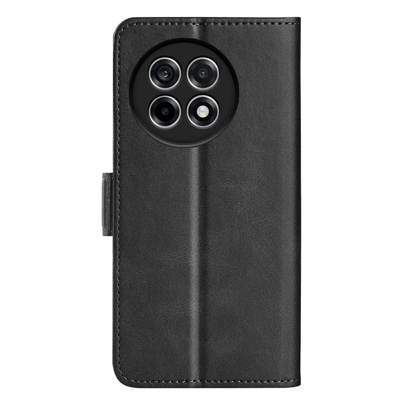 Cover del telefono in pelle con supporto per OnePlus Ace 5 Pro 5G - Portafogli con texture di vitello - Nero