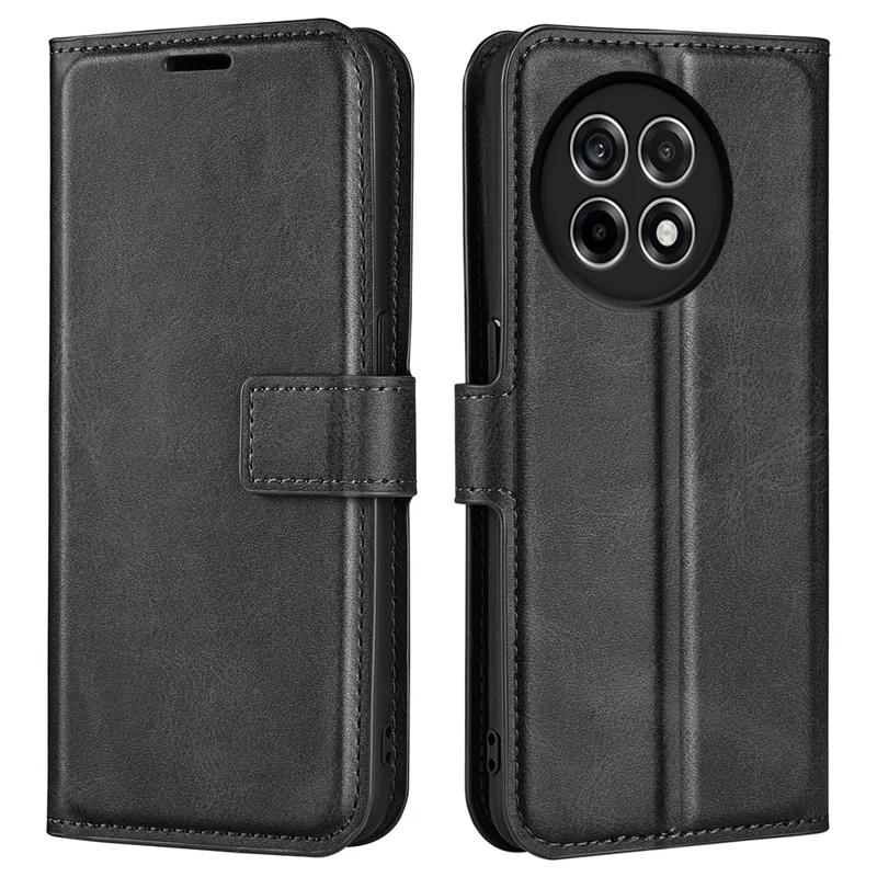 Per OnePlus Ace 5 Pro 5G Custodia in pelle antiscivolo con texture vitello - Nero