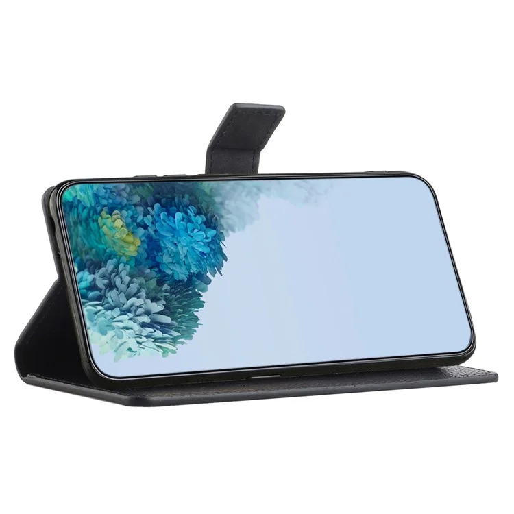 Custodia Per Telefono a Prova di Drop Per Samsung Galaxy A23e / A23S, Supporto Per il Portafoglio Per Smartphone Per Texture Litchi Anti-scratch - Nero