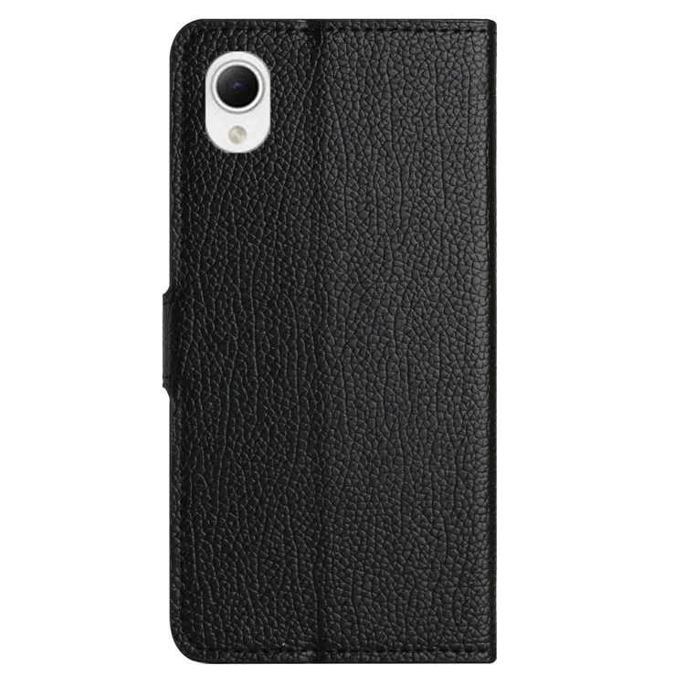 Custodia Per Telefono a Prova di Drop Per Samsung Galaxy A23e / A23S, Supporto Per il Portafoglio Per Smartphone Per Texture Litchi Anti-scratch - Nero