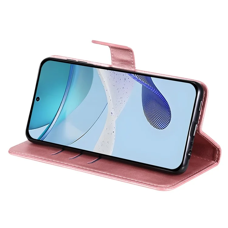 For Oppo A5 5G / 4G / Realme C75 5G / C75 4G / C71 4G / 14x 5G Case Zipper Wallet Calf Texture PU Leather Phone Cover - Pink
