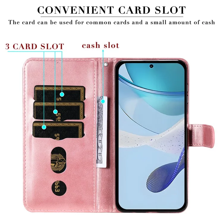 For Oppo A5 5G / 4G / Realme C75 5G / C75 4G / C71 4G / 14x 5G Case Zipper Wallet Calf Texture PU Leather Phone Cover - Pink