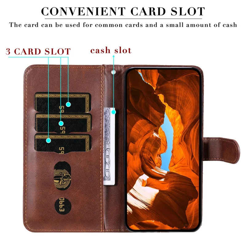 For Motorola Moto G85 5G / S50 Neo 5G Case Zipper Wallet Calf Texture PU Leather Phone Cover - Brown