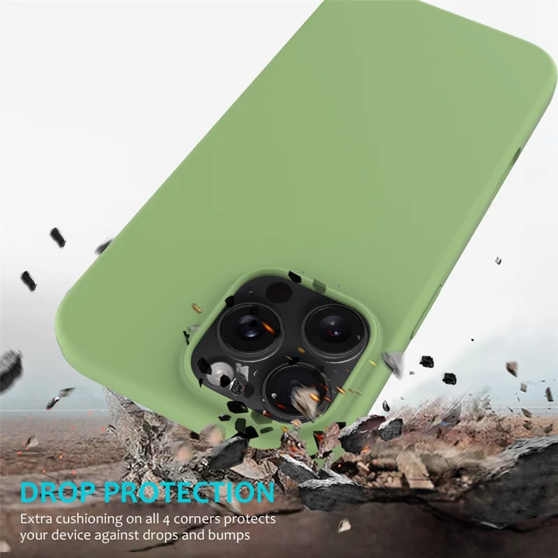 Bulk Purchasing For iPhone 16 Pro Case Liquid Silicone Soft Lining Back Phone Cover - Mint Green