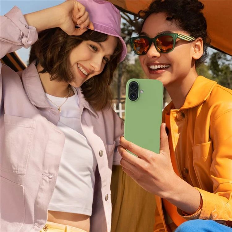Bulk Purchasing For iPhone 16 Plus Case Liquid Silicone Soft Lining Back Phone Cover - Mint Green