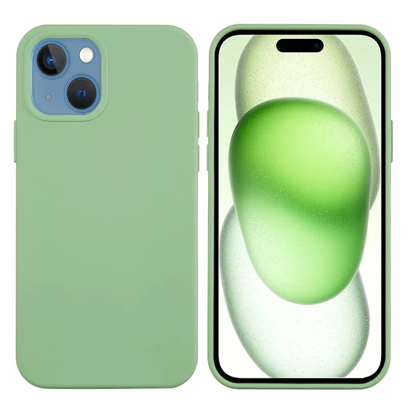 Acquisto all'ingrosso per Cover per iPhone 15 in Silicone Liquido con Fodera Morbida - Verde Menta