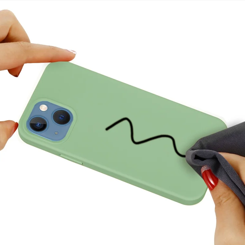 Acquisto all'ingrosso per Cover per iPhone 15 in Silicone Liquido con Fodera Morbida - Verde Menta