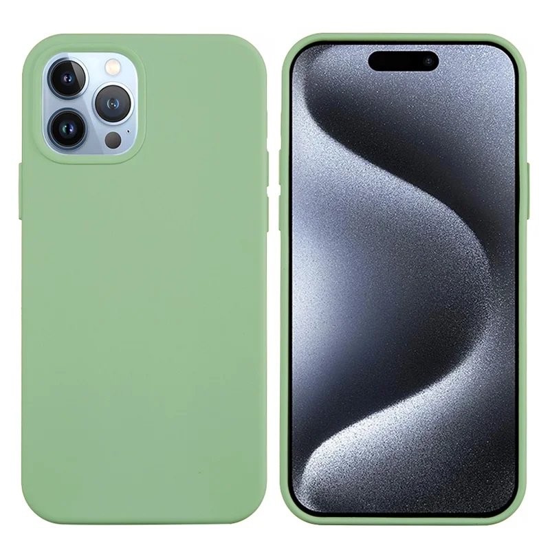 Acquisti all'ingrosso per iPhone 15 Pro Max Custodia in silicone liquido Fodera morbida Custodia posteriore per telefono - Verde menta