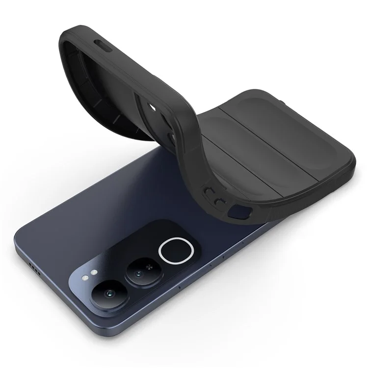 Per vivo Y29 5G / Y19s 4G Custodia Anti-Caduta Morbida TPU Custodia Posteriore Robusta - Nero
