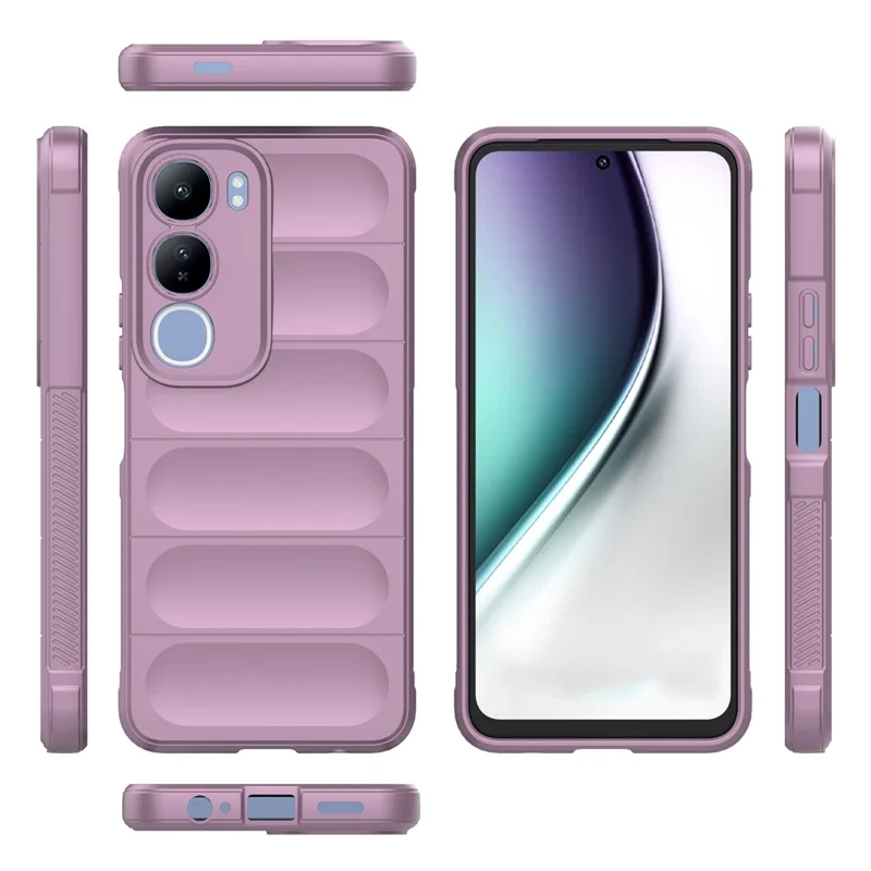 For vivo Y29 5G / Y19s 4G Case Anti-Drop Soft TPU Rugged Phone Back Cover - Light Purple