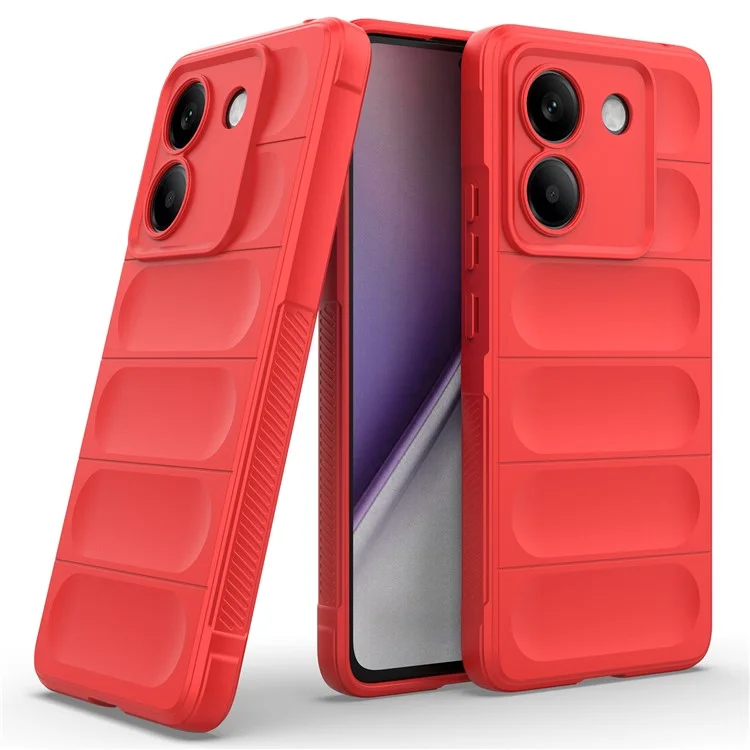 For Xiaomi Poco M7 Pro 5G Case Anti-Drop Soft TPU Rugged Phone Back Cover - Red