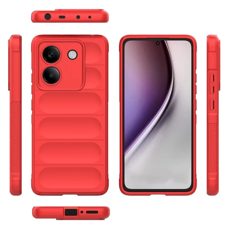 For Xiaomi Poco M7 Pro 5G Case Anti-Drop Soft TPU Rugged Phone Back Cover - Red