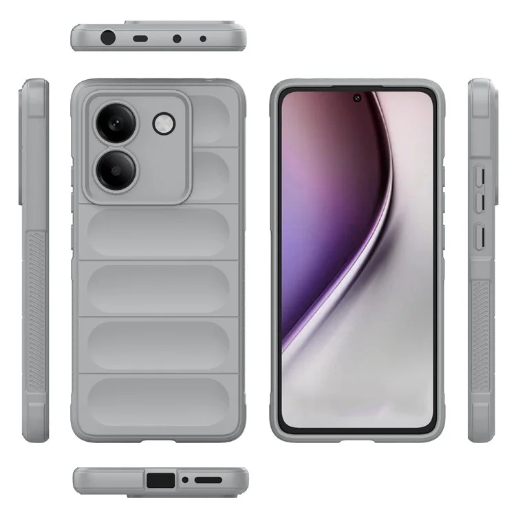 For Xiaomi Poco M7 Pro 5G Case Anti-Drop Soft TPU Rugged Phone Back Cover - Light Grey
