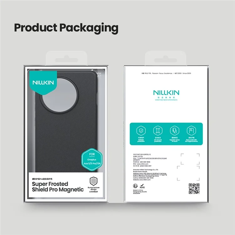 NILLKIN Bouclier Mat Pro pour OnePlus 13R 5G / Ace 5 5G / Ace 5 Pro 5G Étui Compatible avec MagSafe PC + TPU Coque de Téléphone