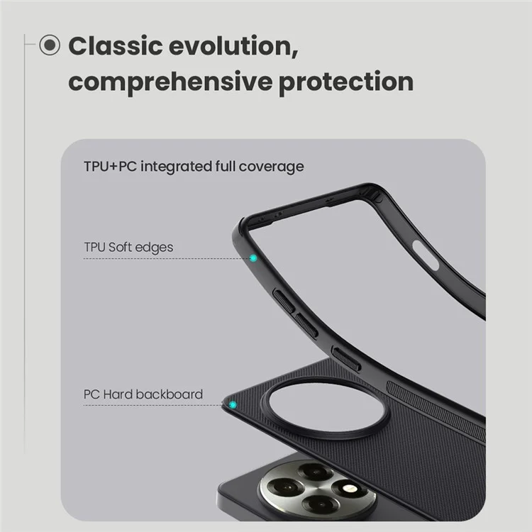 NILLKIN Bouclier Mat Pro pour OnePlus 13R 5G / Ace 5 5G / Ace 5 Pro 5G Étui Compatible avec MagSafe PC + TPU Coque de Téléphone