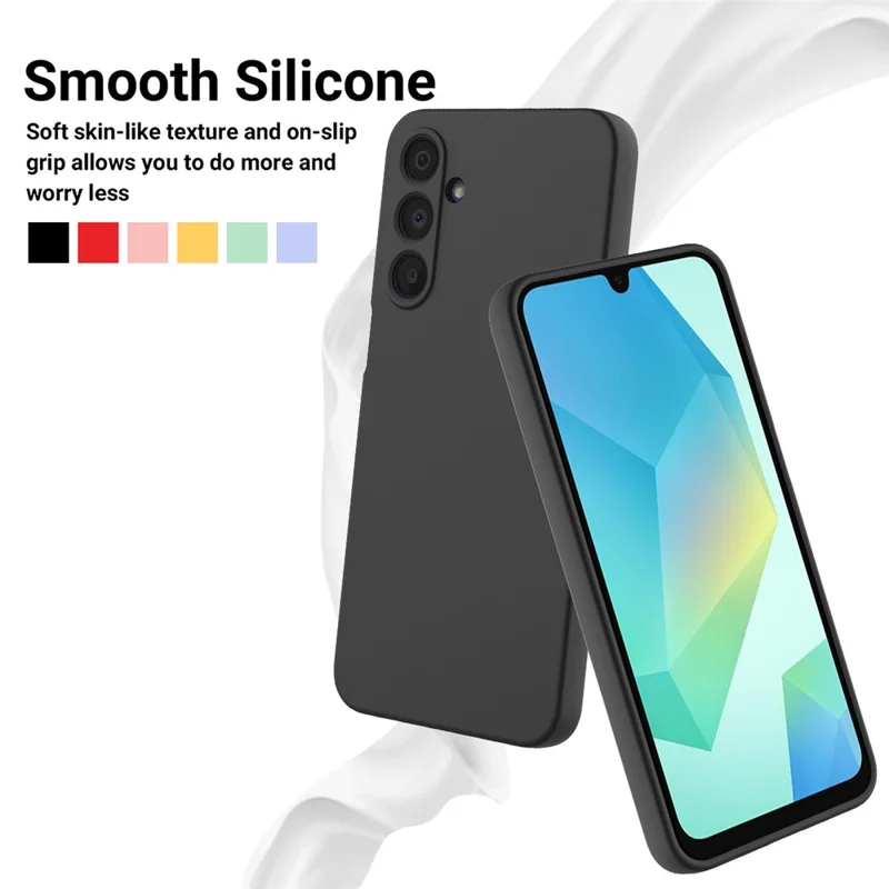 Compra em Bulk para Capa de Silicone Líquida para Samsung Galaxy A16 5G / 4G com Alça de Mão - Preto