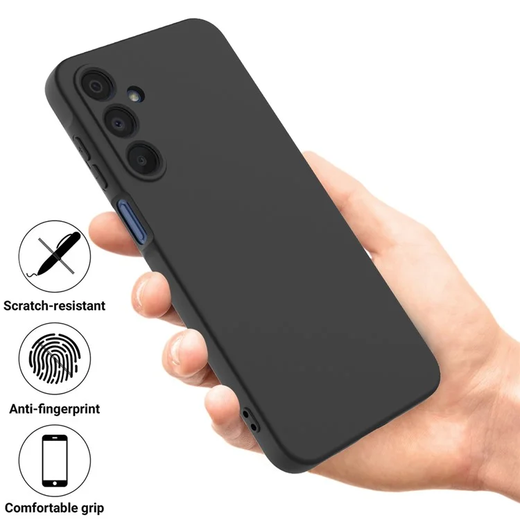 Großeinkauf für Samsung Galaxy S24 FE Hülle Flüssigsilikon Handyrückseite mit Handschlaufe - Schwarz