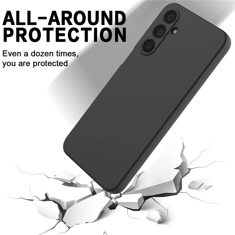 Großeinkauf für Samsung Galaxy S24 FE Hülle Flüssigsilikon Handyrückseite mit Handschlaufe - Schwarz