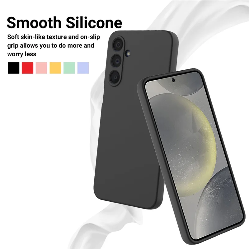 Bulk Purchasing For Samsung Galaxy S24 Case Liquid Silicone Phone Back Cover with Hand Strap - Black