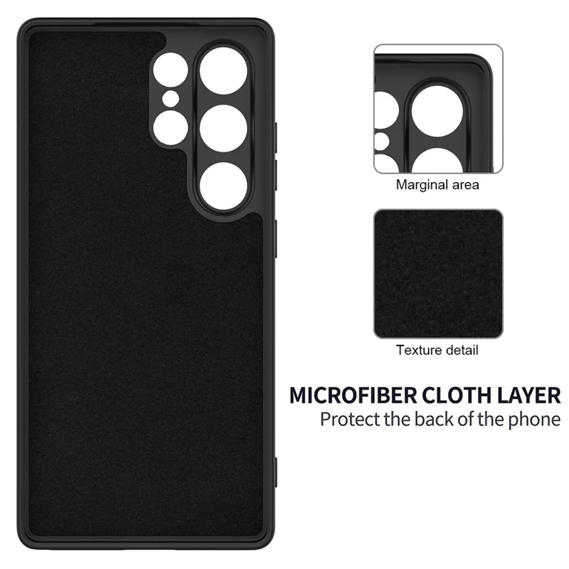 Bulk Purchasing For Samsung Galaxy S24 Ultra Case Liquid Silicone Phone Back Cover with Hand Strap - Black