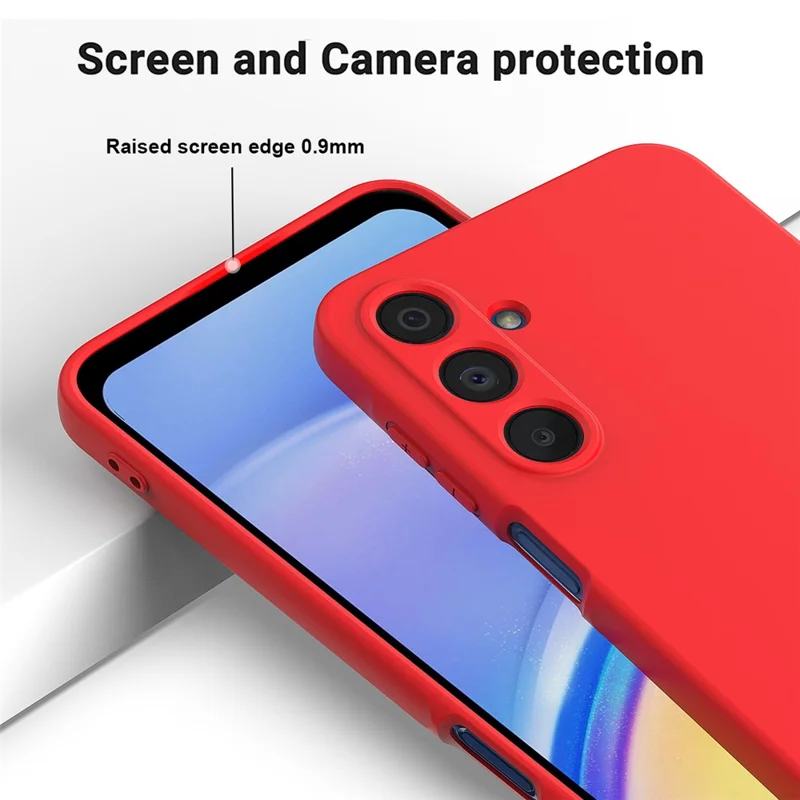 Bulk Purchasing For Samsung Galaxy A24 4G (162.1 x 77.6 x 8.3mm) Case Liquid Silicone Phone Back Cover with Hand Strap - Red