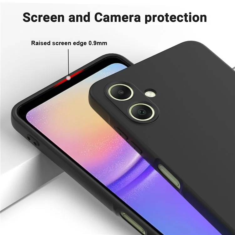 Großeinkauf für Samsung Galaxy A06 Hülle Flüssigsilikon Handy-Rückseite mit Handschlaufe - Schwarz