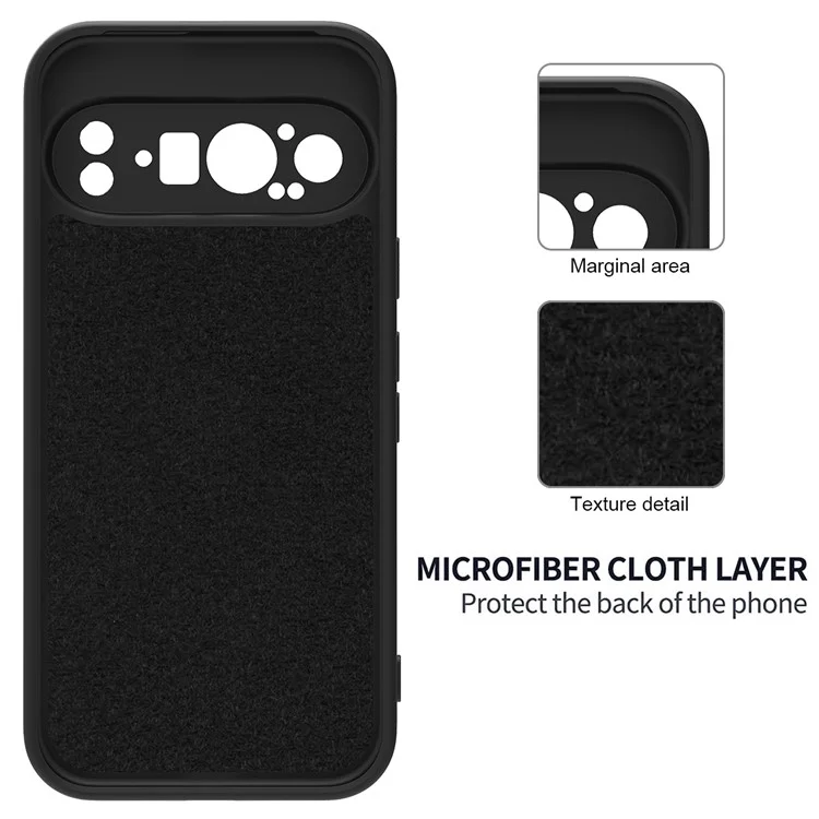 Bulk Purchasing For Google Pixel 9 Pro Case Liquid Silicone Phone Back Cover with Hand Strap - Black