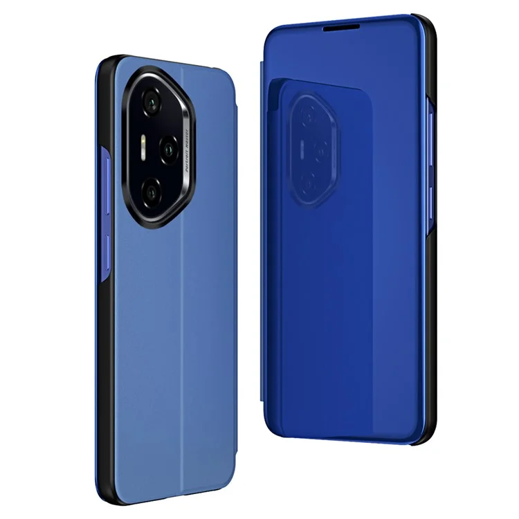For Honor 300 Pro Case View Window Stand Leather Flip Phone Cover - Sky Blue